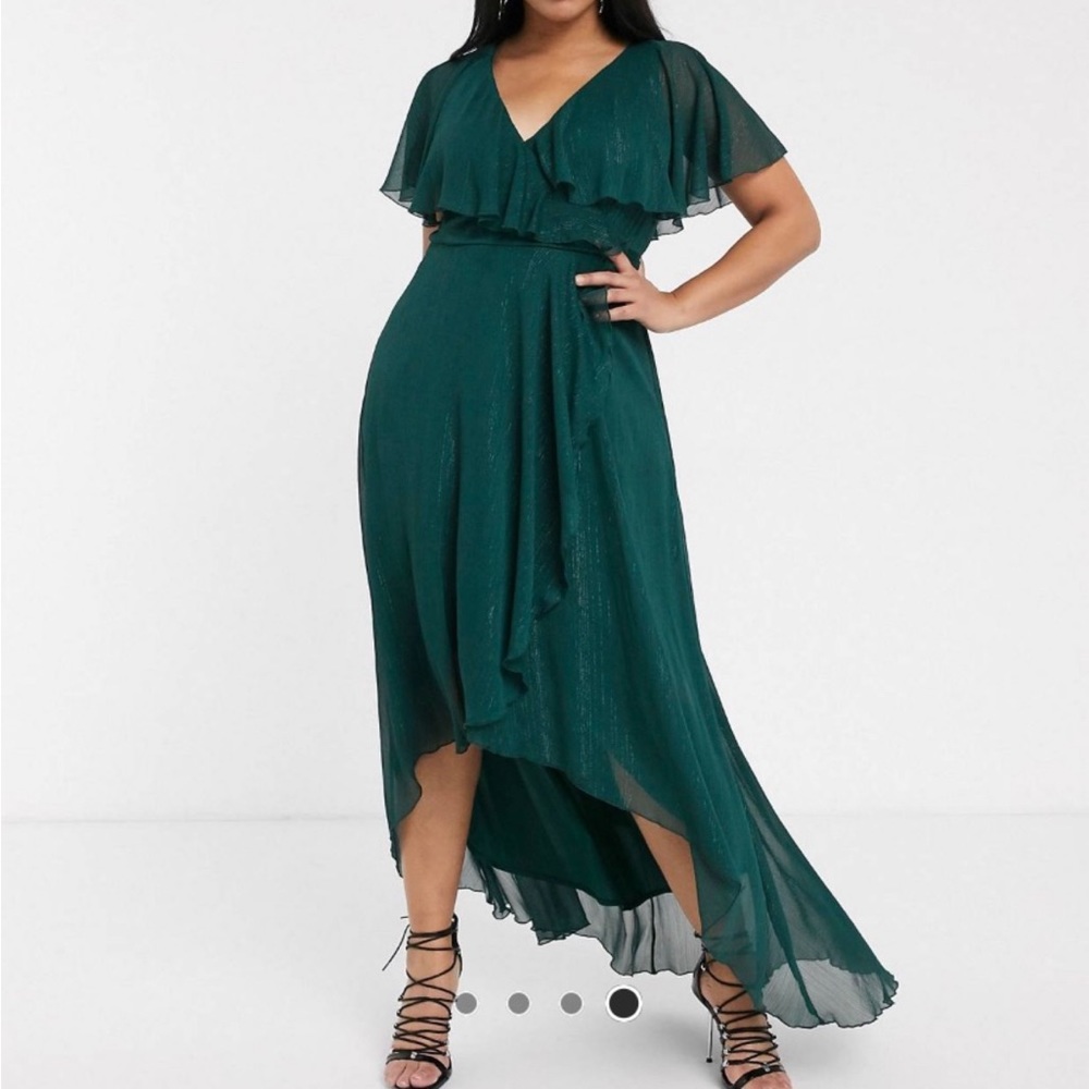 Gorgeous Sparkly Green Hi-Lo Dress